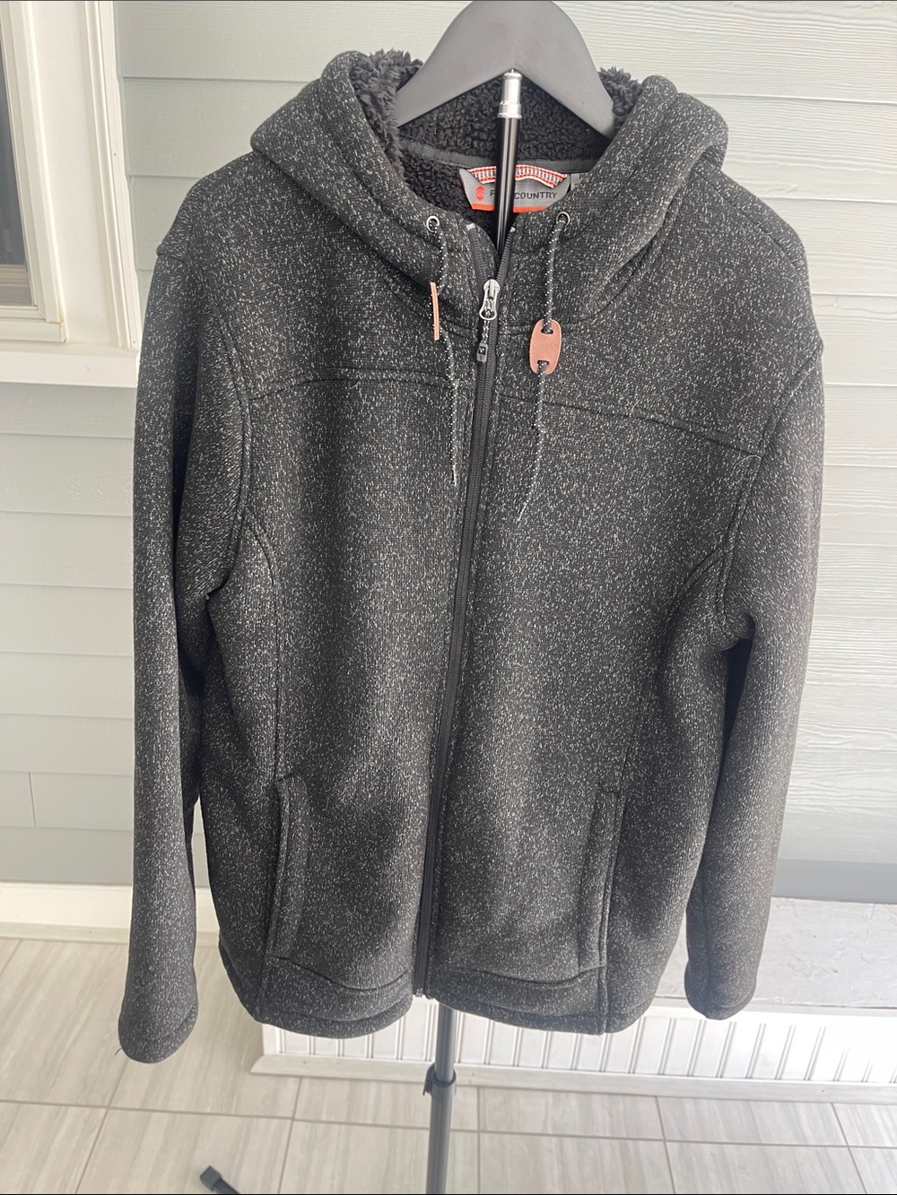 Free Country Women’s Charcoal Speckled Full-Zip Hooded Jacket
